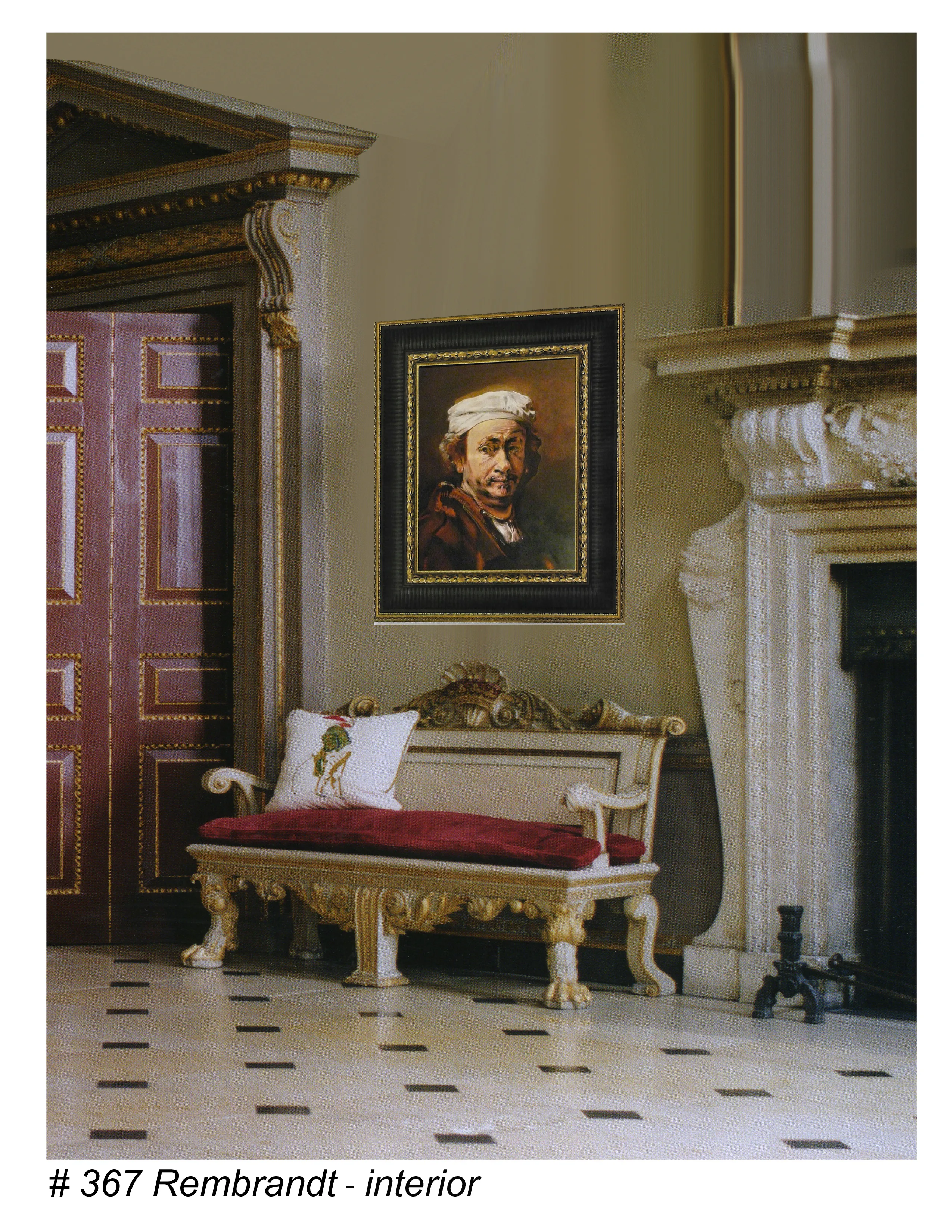 Rembrandt shown in an interior setting
