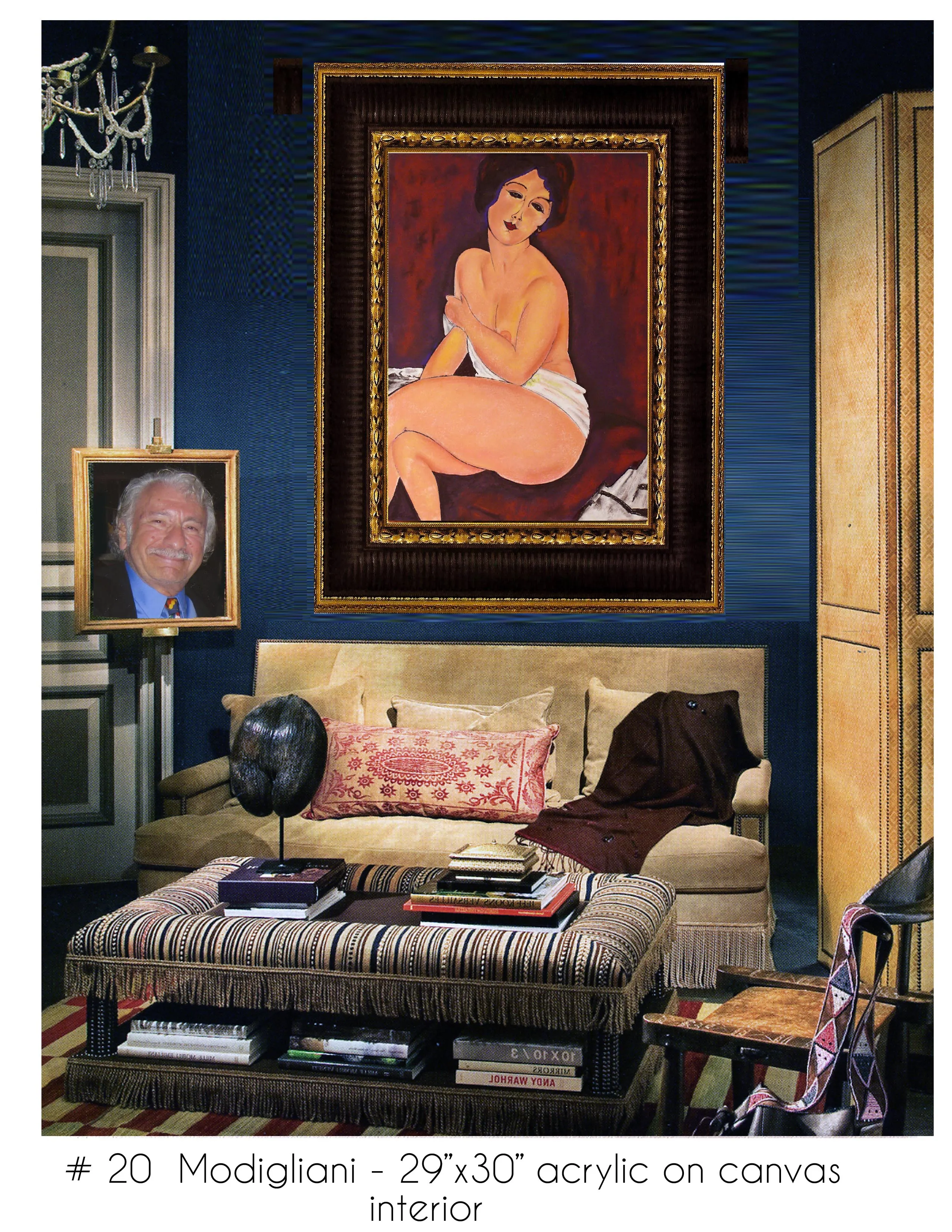 Modigliani shown in an interior setting