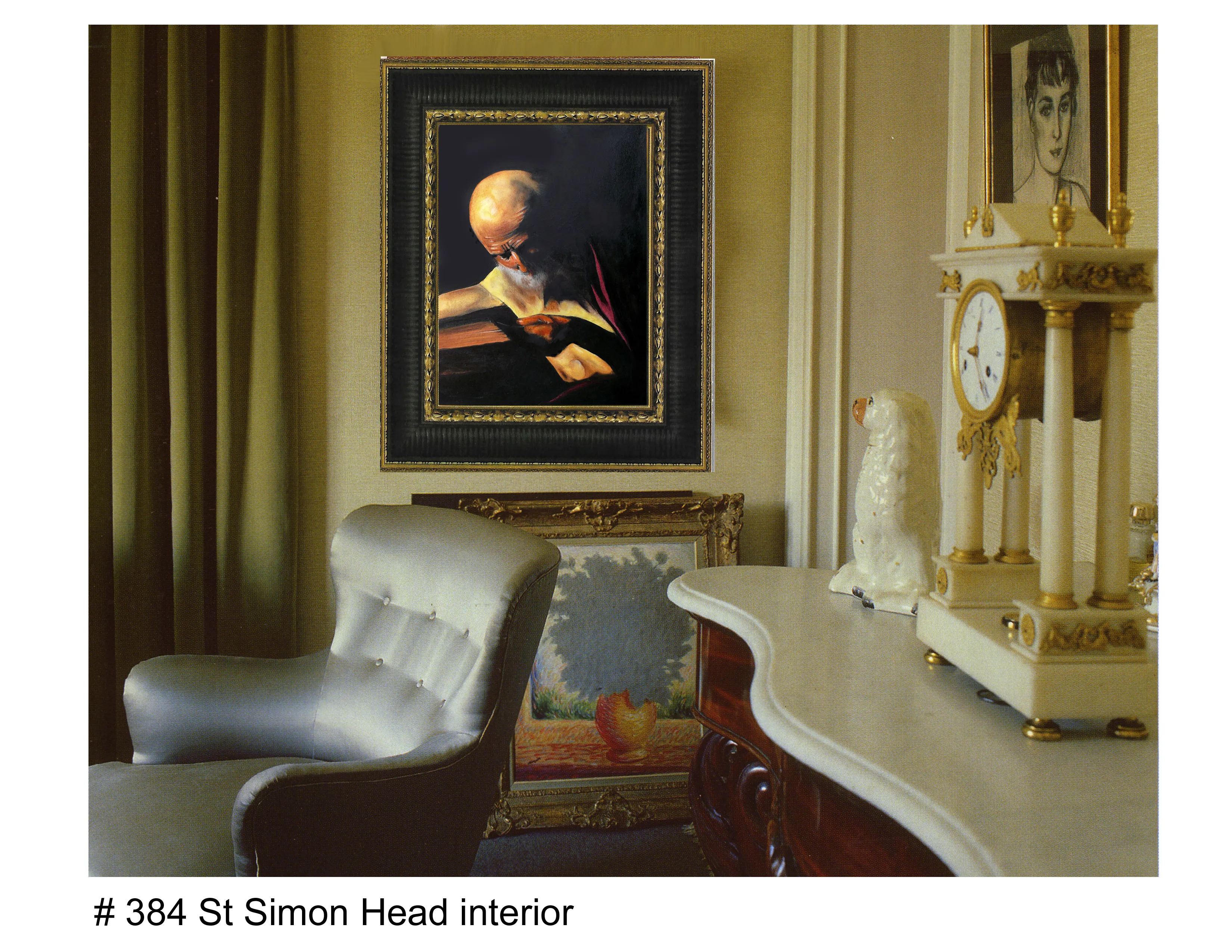 St. Simon Head shown in an interior setting