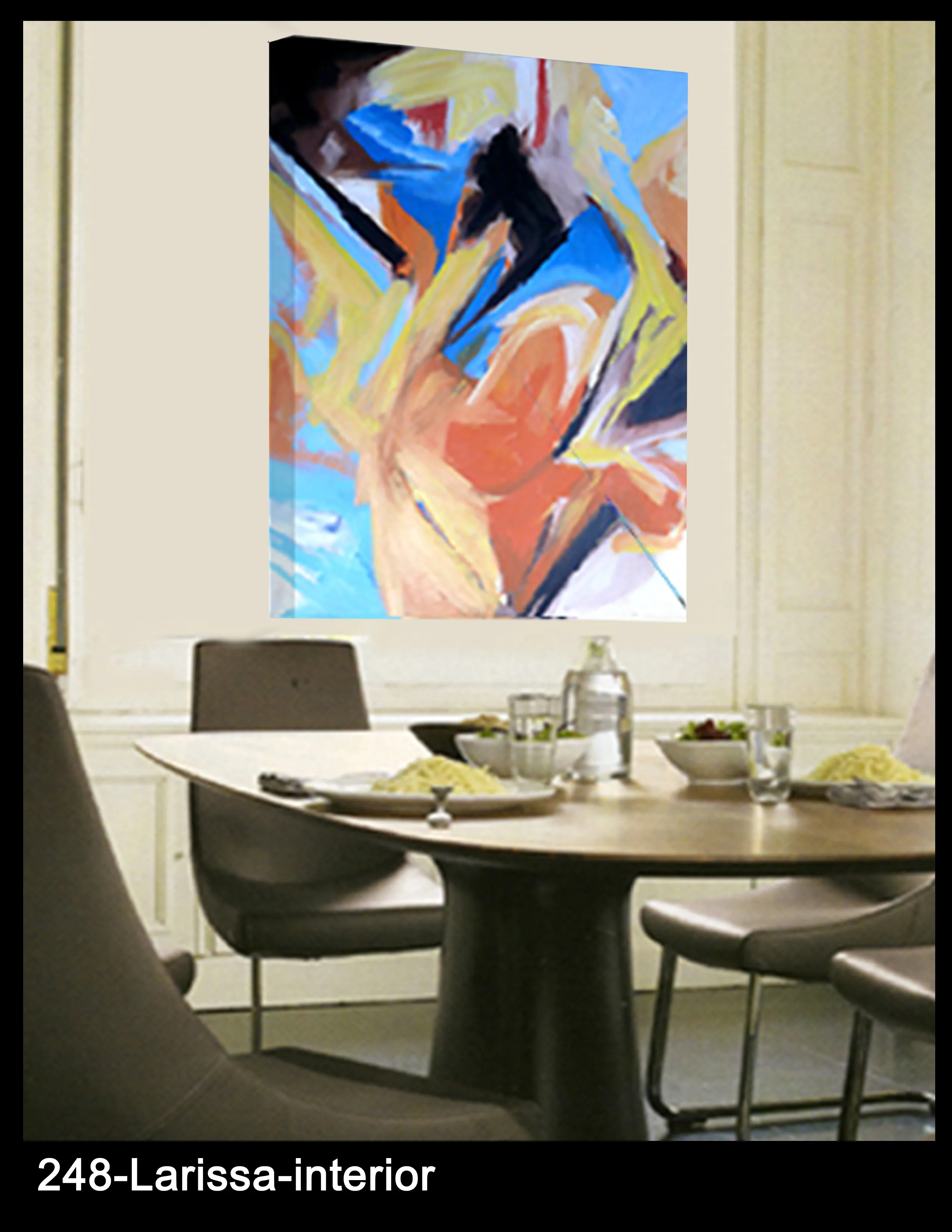 Larissa shown in an interior setting