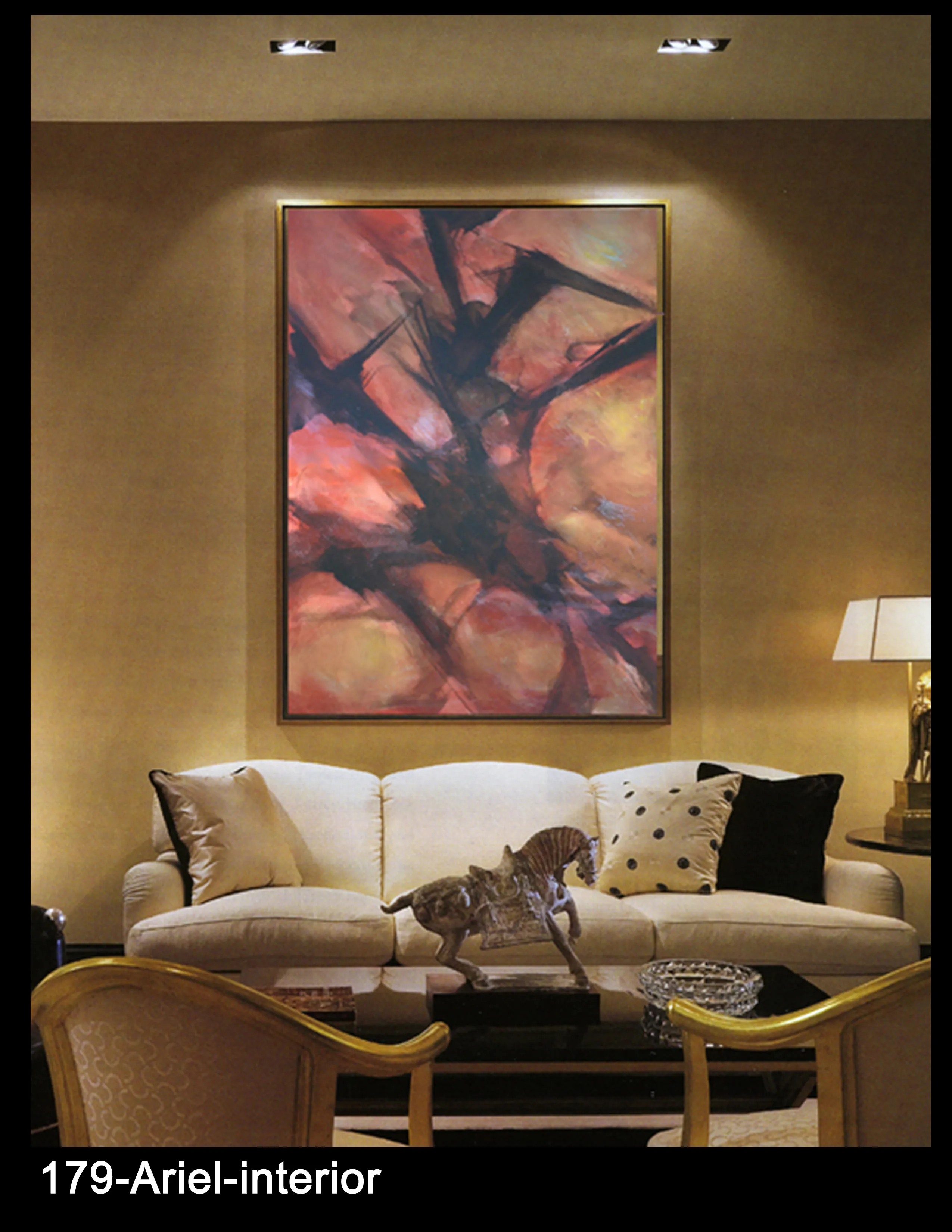 Ariel shown in an interior setting
