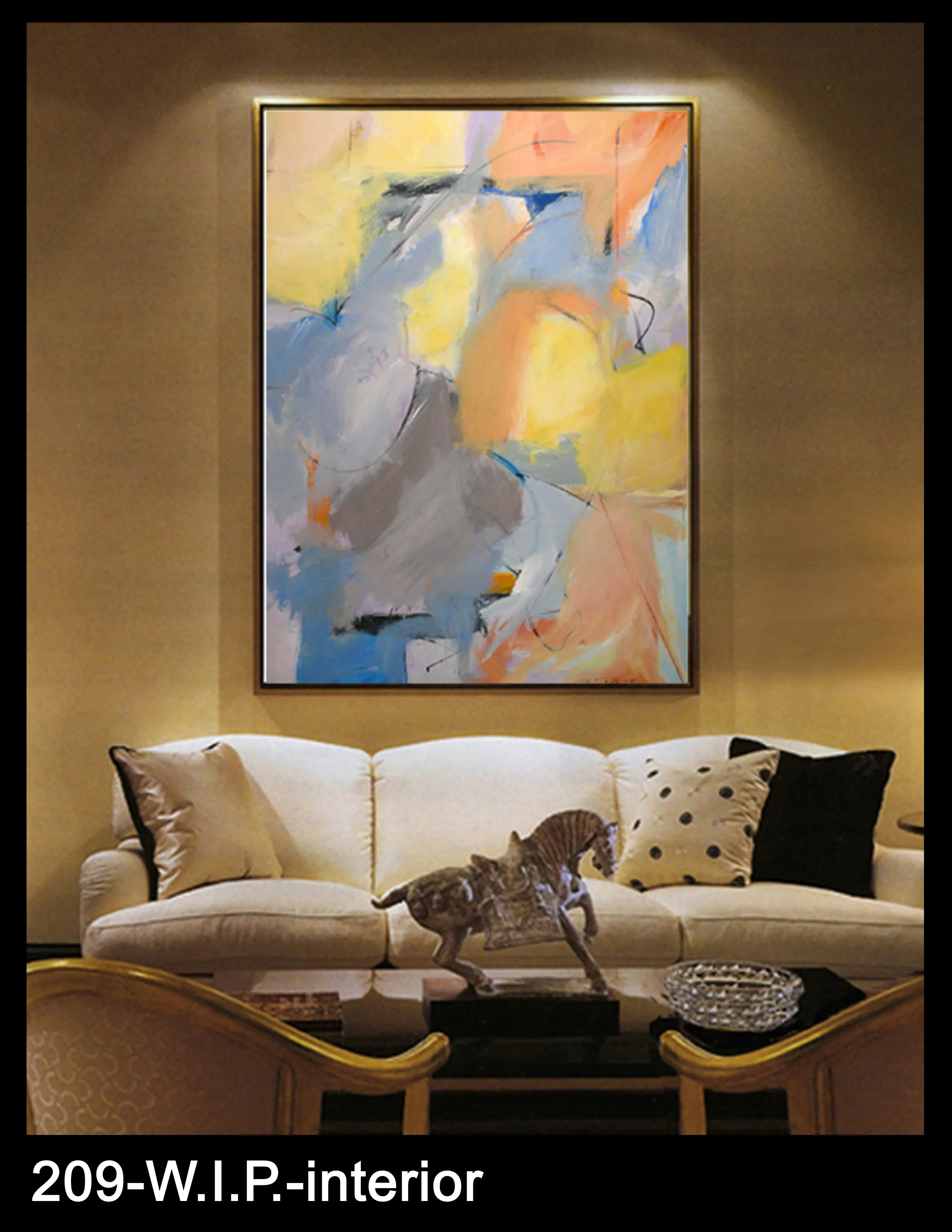 W.I.P. shown in an interior setting