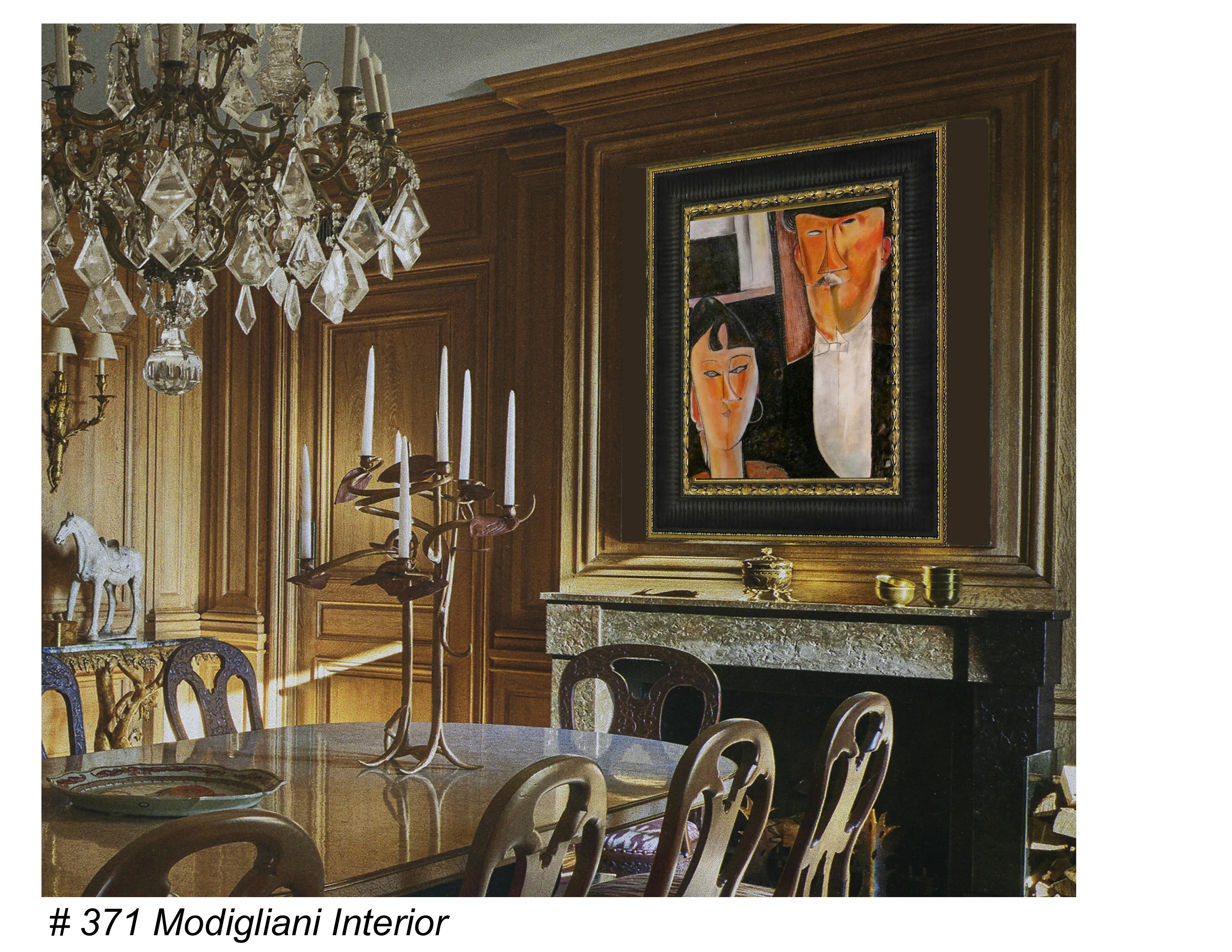 Modigliani shown in an interior setting