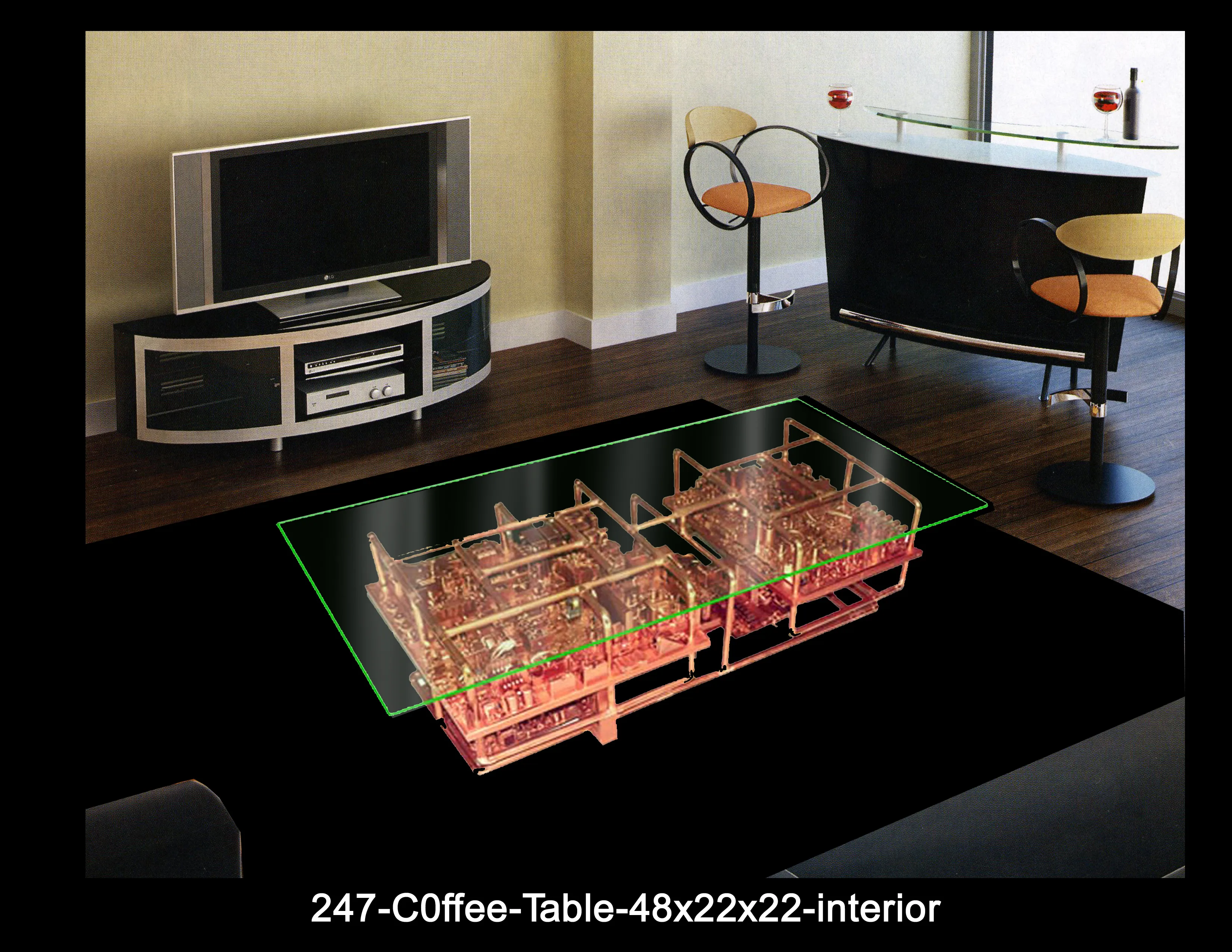 Coffee Table shown in an interior setting