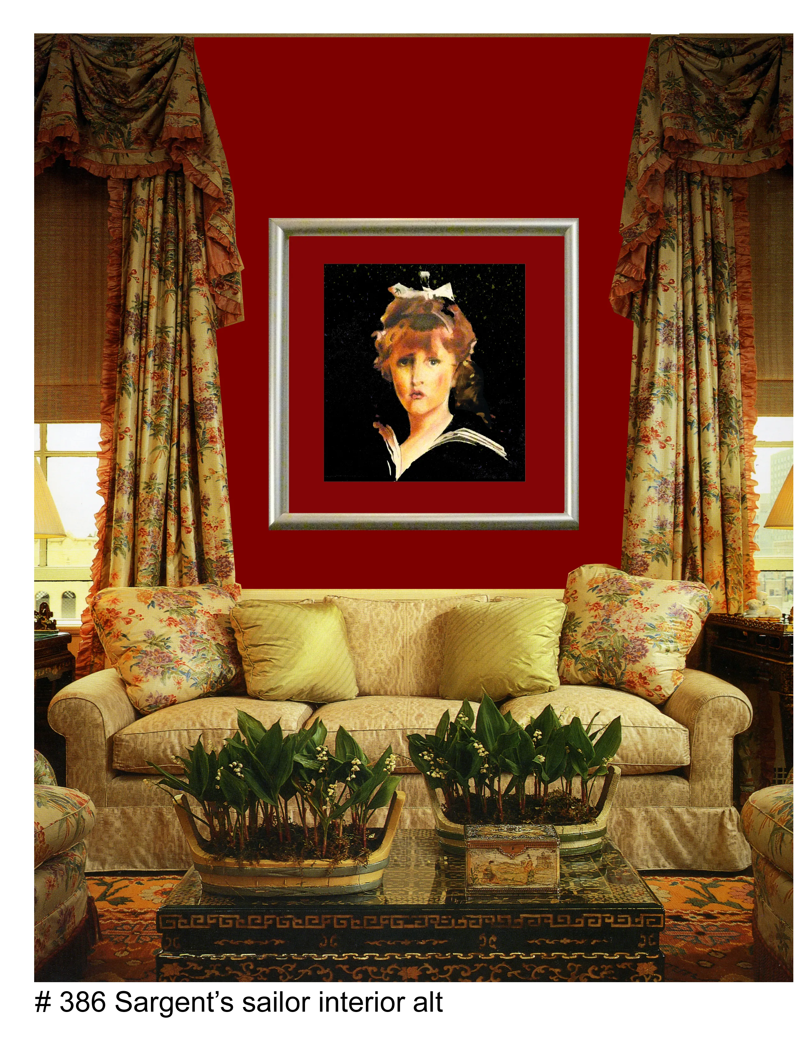 Sargent's Sailor shown in an interior setting