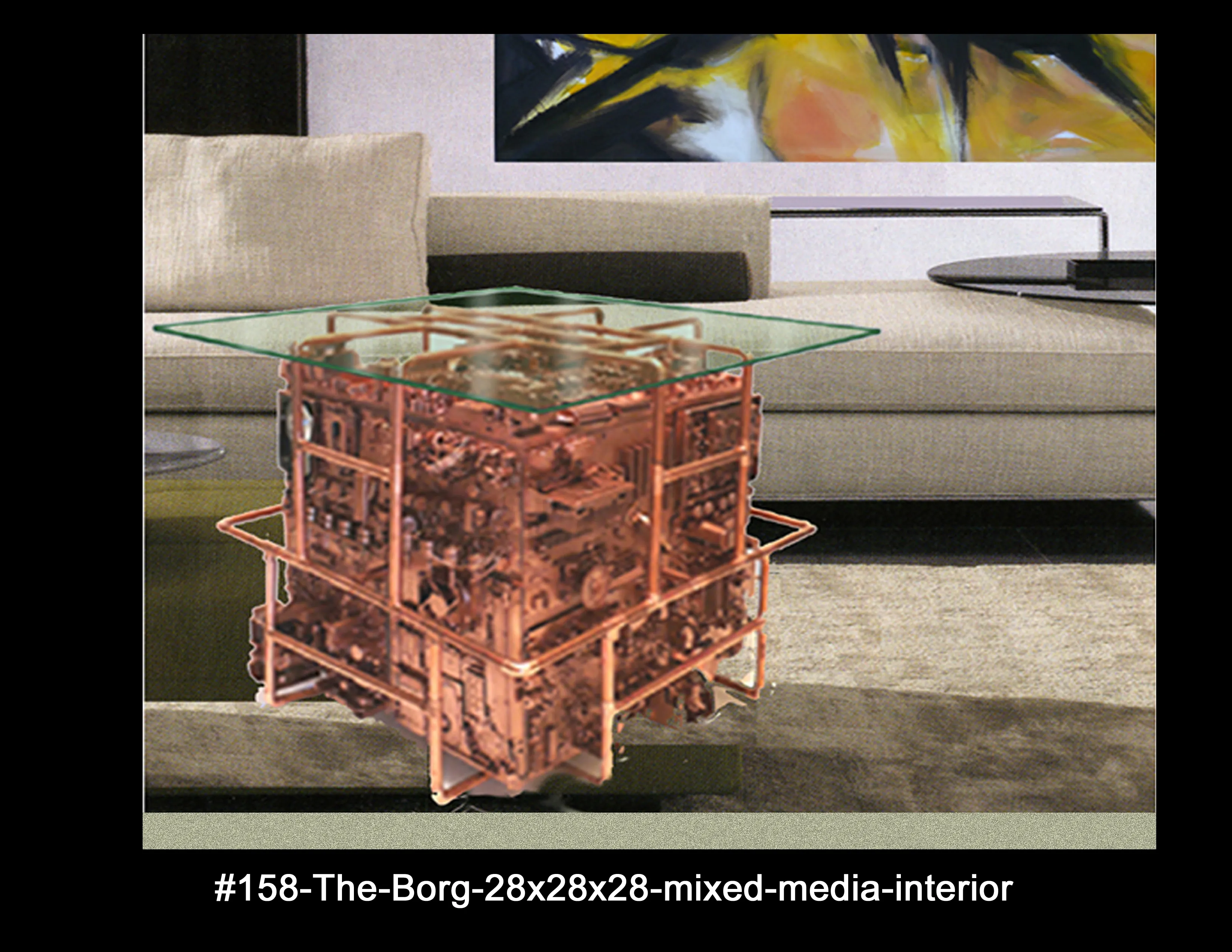 Borg shown in an interior setting