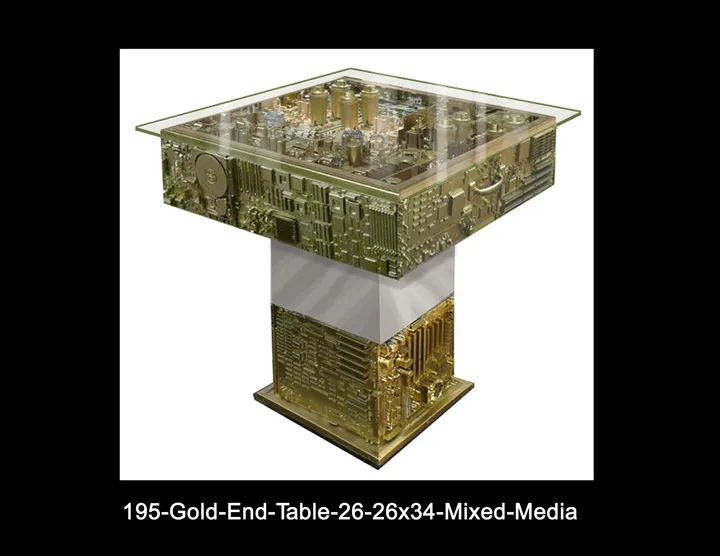 Gold End Table