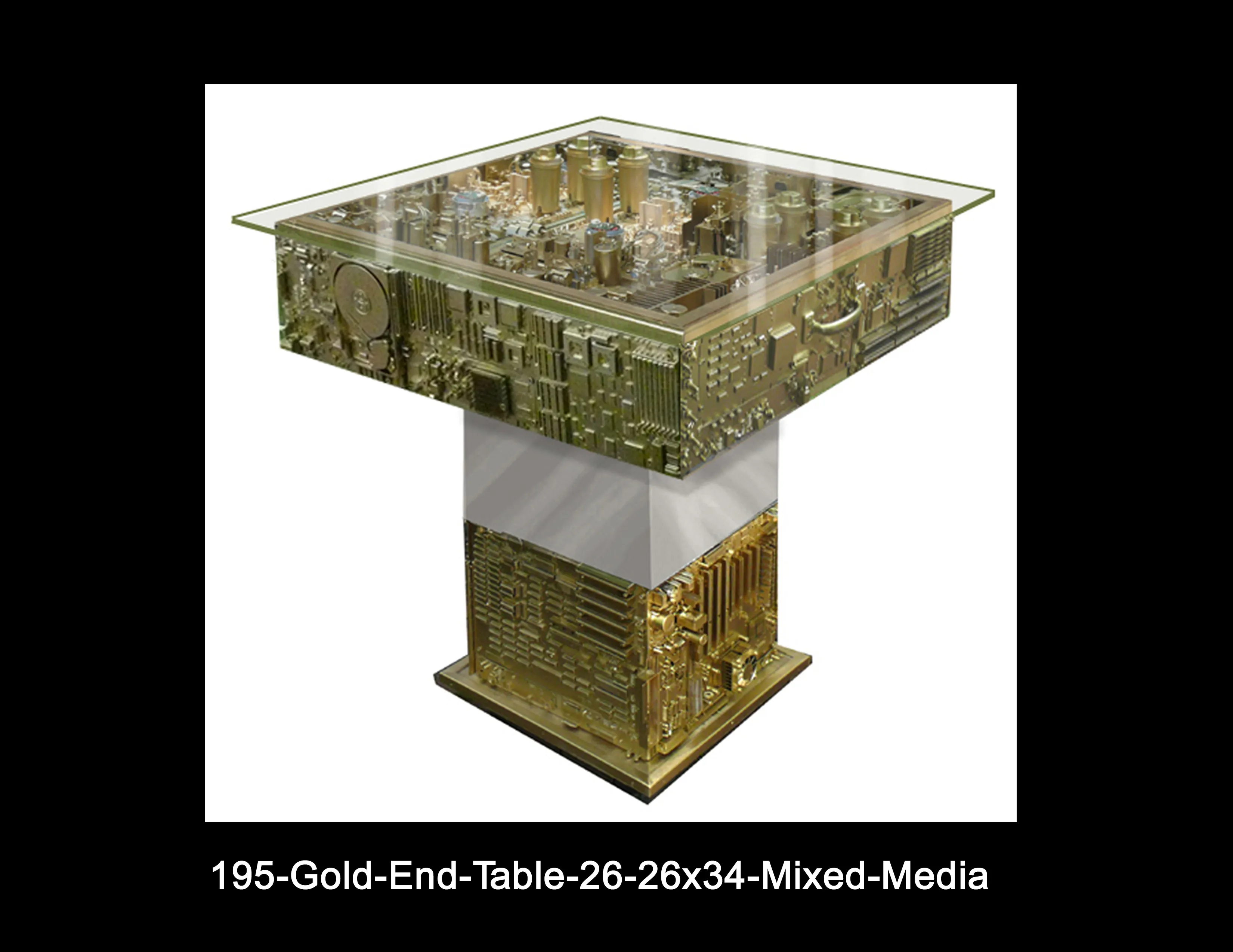 Gold End Table